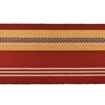 首里道屯織 総道屯 首里織 ロートン 半幅帯 赤｜那覇伝統織物事業協同